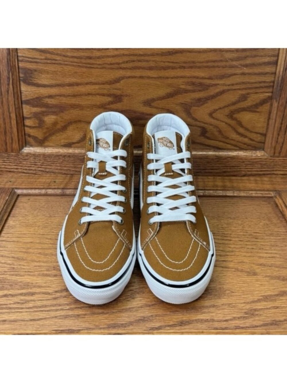 Vans Skate Sk8 Hi Women Size 8 Canvas Golden Brown Popcush 062026 - Picture 4 of 9